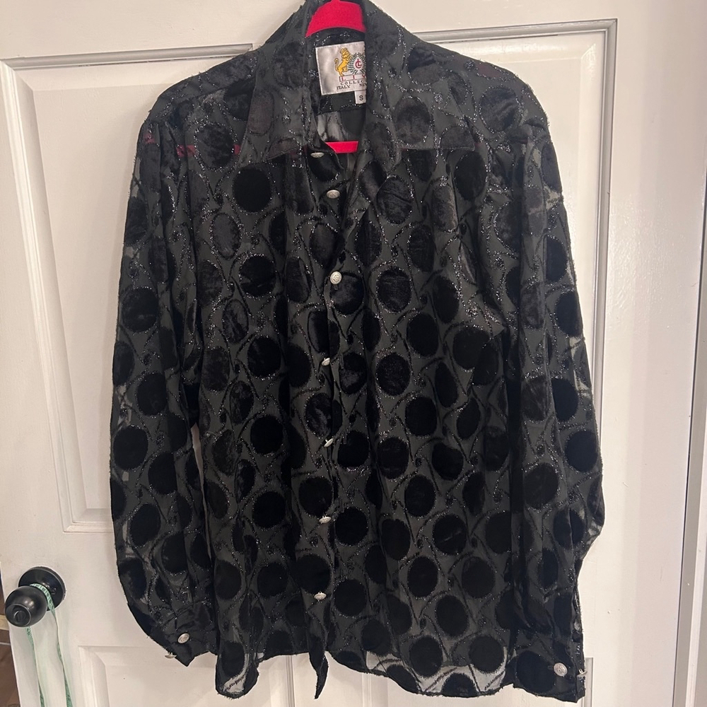 Mens Vintage LIVE Collection shirt, Size S, Black